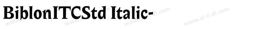 BiblonITCStd Italic字体转换